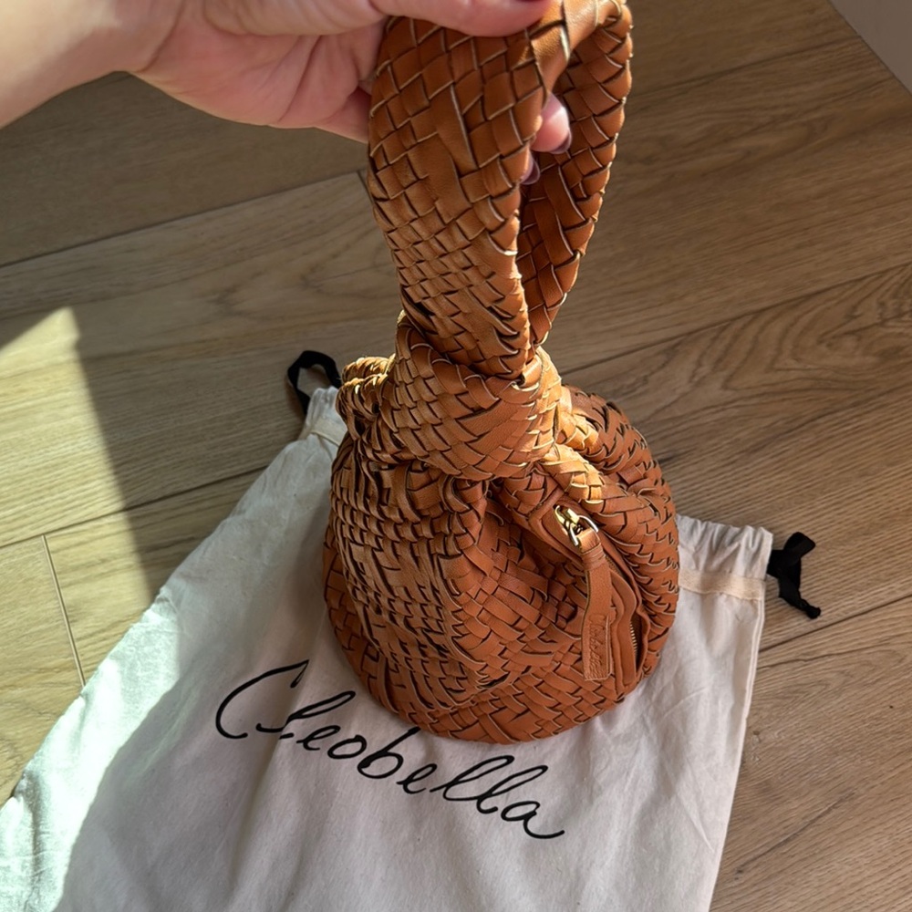 Cleobella Tan leather Woven Bag - Picture 4 of 6